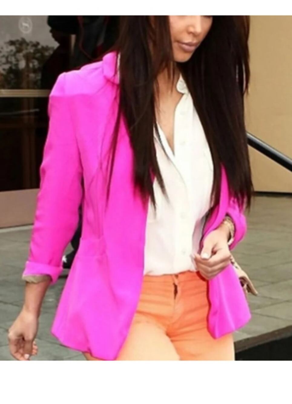 Naven Silk Blazer Jacket Neon Pink Med Party Festival Concert